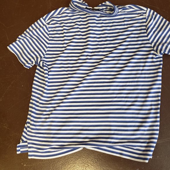 Polo Ralph Lauren L Blue Striped 3-button Polo with Navy Pony (Mens") - Picture 3 of 7